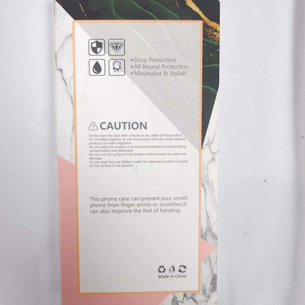 NIB Samsung Galaxy‎ S22 Ultra Green Marble Design Protective Phone Case